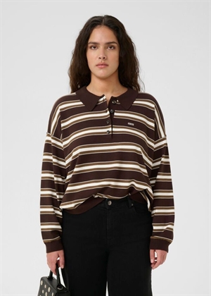Paige polo bluse Mole/Dark beech Gestuz 